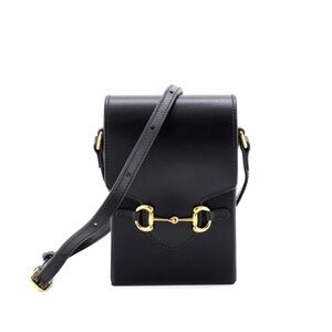 Elegant Gucci Black Leather Crossbody Bag
